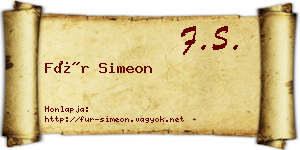 Für Simeon névjegykártya
